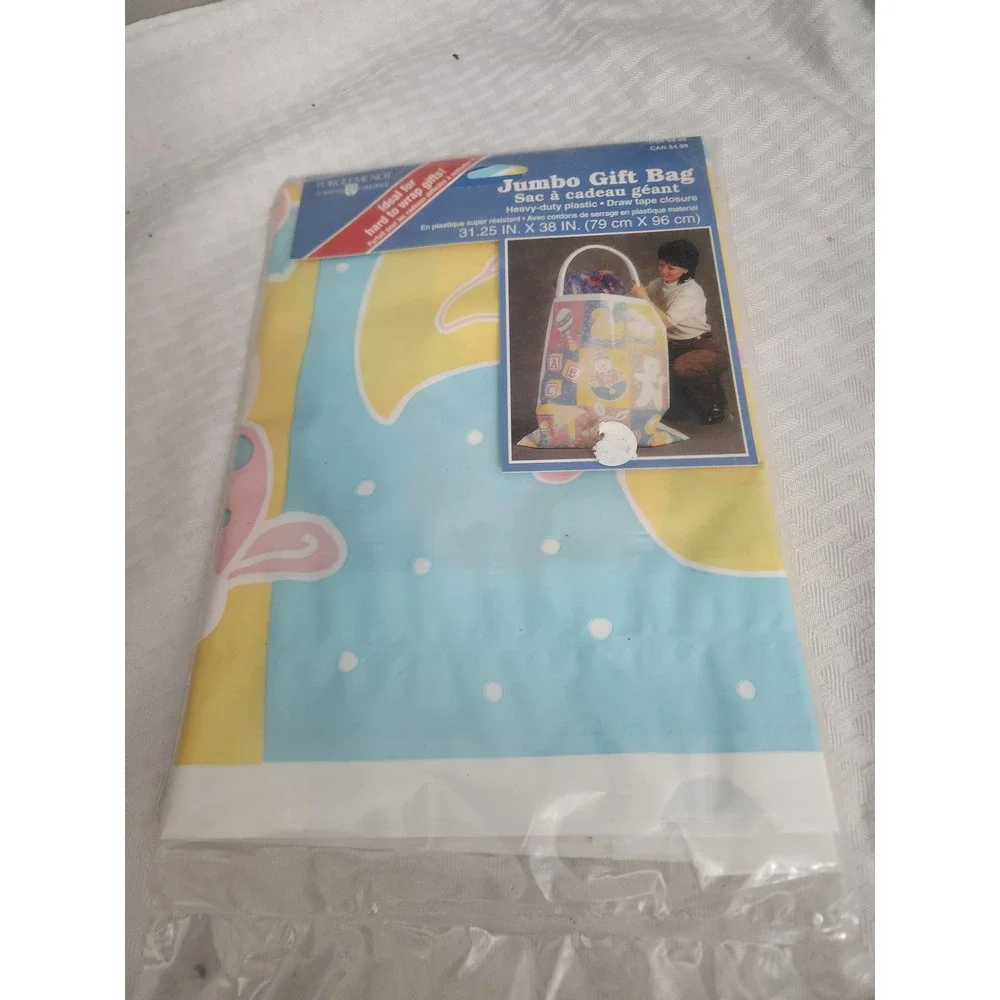 American Greetings Jumbo Plastic Gift Bag Baby Shower Nursery 31.25 x 38 Inch